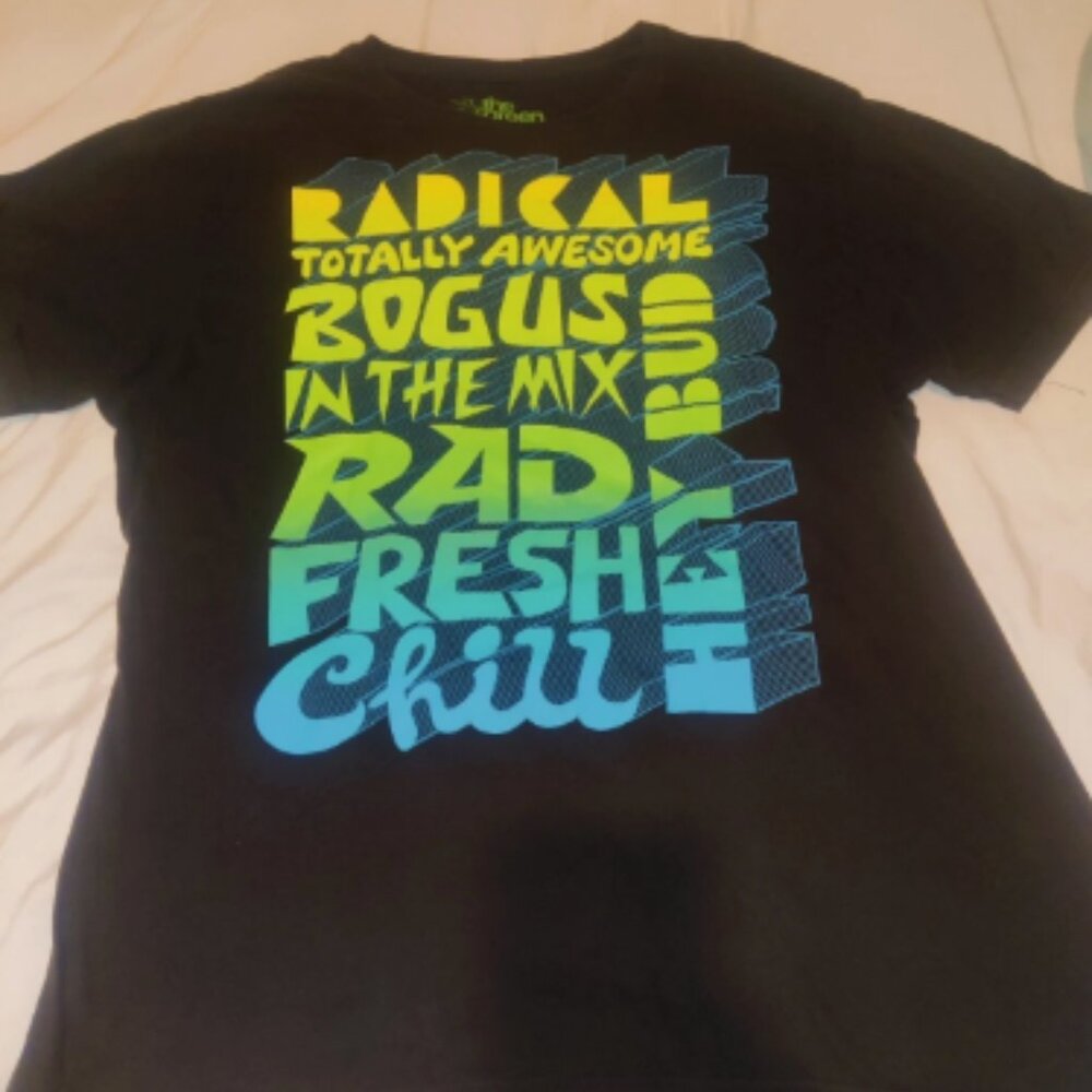 The Green Project T-Shirt Adult's XL Black Graphic Tee Off Center Short Sleeve